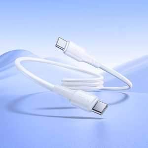 Kaabel USB C to USB C Hoco 3A 60W 1 m X120 valge