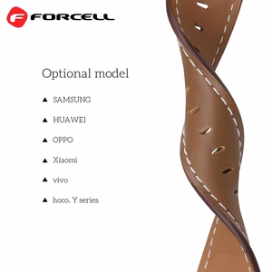 Strap to Samsung Galaxy Watch Forcell F-Design FS21 holes eco-friendly leather 20 mm brown