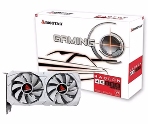 BIOSTAR Radeon RX 580 8GB Valge D5 Videokaart