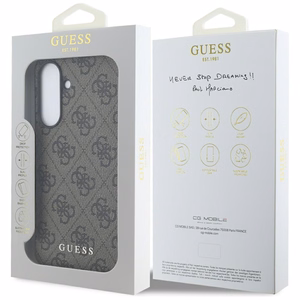 Guess 4G Metal Kuldne Logo Ümbris jaoks Samsung Galaxy A36 - Brown