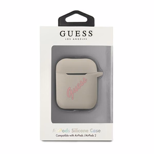 Guess GUACA2LSVSGP AirPods чехол серо-розовый/серо-розовый Silicone Vintage