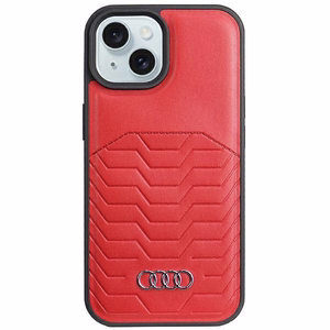 Audi Synthetic Leather ümbris with MagSafe jaoks iPhone 15 / 14 / 13 - punane