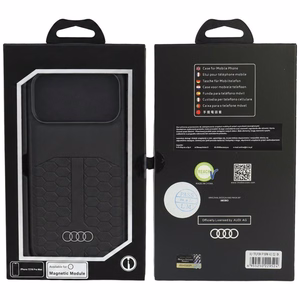 Audi nahast ümbris seadmele iPhone 18 Pro Max / 17 Pro Max, MagSafe-ühilduv – must