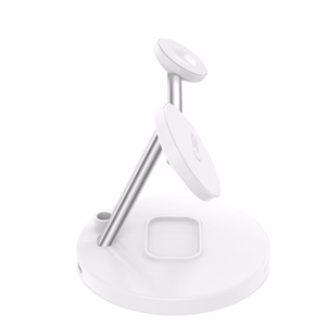 Tech-Protect QI15W-A35 3-in-1 Induktiivne Laadija koos MagSafe jaoks Phone / AirPods / Apple Watch - valge