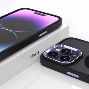 Tel Protect Magnetic Carbon ümbris iPhone 13 Pro must-oranž