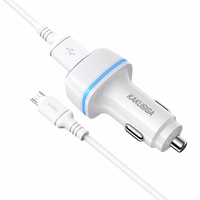 KAKU Car Laadija KSC-528 Shengyu - 2xUSB - 2,8A with USB to Micro USB valge