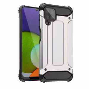 Hübriidarmor ümbris Samsung Galaxy A22 4G hõbedane vastupidavad katted