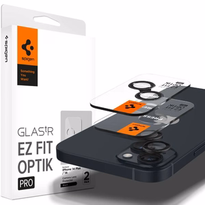 Spigen Glas.tR EZ Fit Optik Kaamerakaitse iPhone 14 / Plus / 15 / Plus - must 2 tk.
