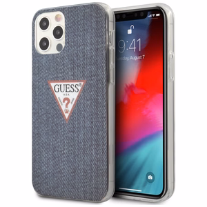 GUESS чехол для IPHONE 12 Pro Max GUHCP12LPCUJULDB (Jeans Collection) тёмно-синий