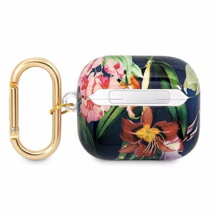 Guess GUA3HHFLB чехол для AirPods 3 синий/синий Flower Strap Collection