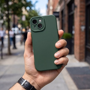 Чехол для iPhone 17 Pro Max / 18 Pro Max (низкий бортик камеры) Matt 2.0 темно-зеленый