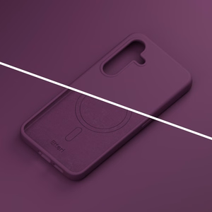 Etteri Silicone Mag ümbris Samsung Galaxy S25 jaoks, tume kirsipunane