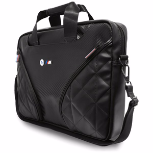 BMW Carbon Pockets & Metal Logo 16" Laptop Bag - must