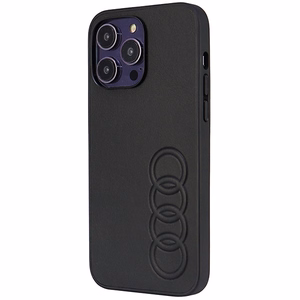 Audi Synthetic Leather iPhone 14 Pro Max 6.7" must/must hardcase AU-TPUPPCIP14PM-TT/D1-BK