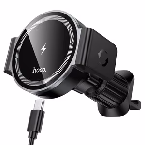 Hoco HW35 MagSafe 15W car charger-holder (air vent) black