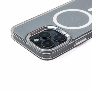 Чехол с блёстками и MagSafe для Samsung Galaxy S25 Edge - белый