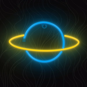 Neon LED Light SATURN kollane sinine Bat + USB FLNE11 Forever Light