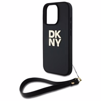 DKNY Wrist Strap Stock Logo iPhone 16 Pro Max Ümbris - Must