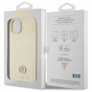 Guess GUHCP15MPS4DGPD iPhone 15 Plus 6.7" золотой/золотой жёсткий чехол Strass Metal Logo