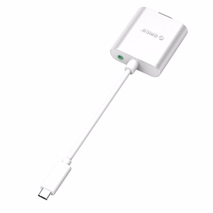 Orico PTAV adapter USB-C–VGA ja 3,5 mm, Full HD, 0,15 m – hõbedane
