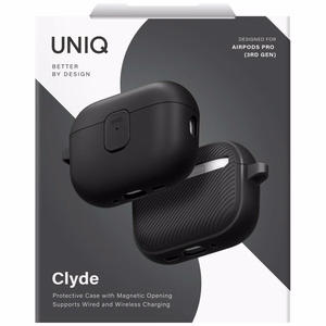 Чехол Uniq Clyde для AirPods Pro 3 (чёрный и серый)