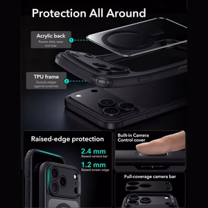 ESR Classic Hybrid MagSafe ümbris mudelile iPhone 18 Pro / 17 Pro – läbipaistev must