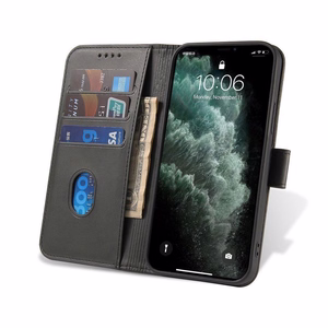 Magnet Case elegantne ümbris ümbris kate klapiga ja stendi funktsiooniga Poco M4 Pro 5G must