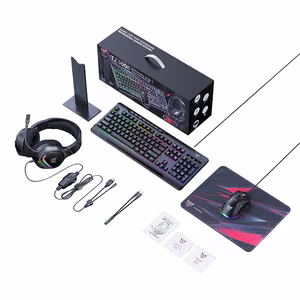 Onikuma TZ5008 5-in-1 Gaming Set: Keyboard + Mouse + Headset + Mouse Pad + Stand