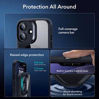 ESR Classic Hybrid MagSafe + Karastatud klaas Set jaoks iPhone 17 - Clear Must