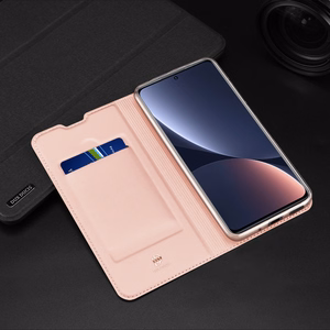 Dux Ducis Skin Pro Holster Cover Flip Cover Xiaomi 12 Pro jaoks roosa