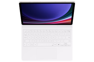 DX725UW Book Cover Keyboard Samsung Galaxy Tab S9/S9 FE/S10 FE/S10 Lite, valge