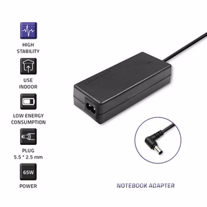 Qoltec 50073.65W toiteadapter/inverter Indoor Black