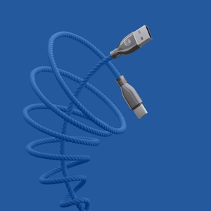 Forever Tornado kaabel USB - USB-C 1,0 m 3A tumesinine