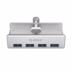 Orico MH4PU jaotur klambriga 4x USB-A 3.0 hõbedane