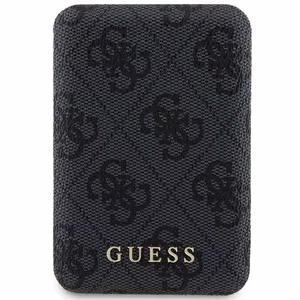 Guess Powerbank induktiivne 15W GUPB5FP4EMGK 5000mAh must/must 4G nahast metallist logo MagSafe