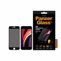 PanzerGlass E2E Super+ privaatsus karastatud klaas jaoks iPhone 6 / 6s / 7 / 8 / SE 2020 / SE 2022 - with must raamiga