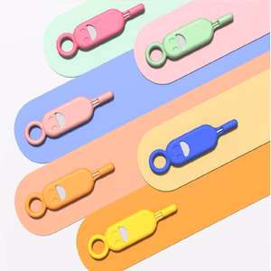 Key / needle for SIM card tray needle keychain kollane