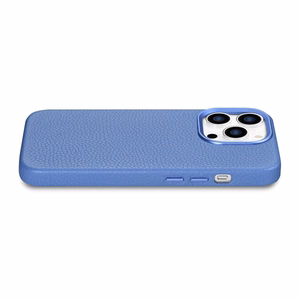 iCarer Litchi Premium nahkkott iPhone 14 Pro Max magnetiline nahkkott MagSafe helesinine (WMI14220712-LB)
