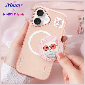 Nimmy Glasses Cool Cat MagSafe Ümbris jaoks iPhone 16 - Roosa