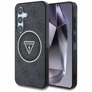 GUESS ümbris jaoks SAMSUNG S25 GUHMS25SHG4PRTGK (Magnetic IML Metal Glitter 4G Circle Triangle) must
