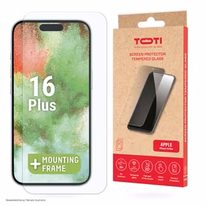 Karastatud klaas 2D täisekraanikaitse iPhone 16 Plus/15 Plus jaoks, läbipaistev