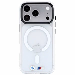 BMW M IML Glossy Metal Logo & Trims MagSafe ümbris mudelile iPhone 17 Pro / 18 Pro – läbipaistev