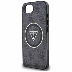 Guess IML Metal Glitter 4G Circle Triangle MagSafe Ümbris jaoks iPhone 16e - Must