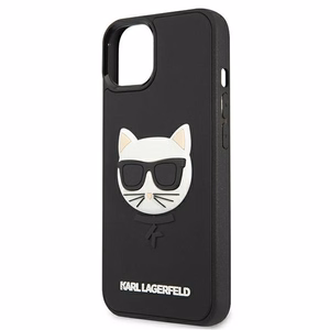 Karl Lagerfeld 3D kummist Choupette ümbris iPhone 13 mini jaoks - must