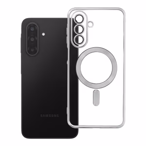 Чехол для Samsung A17 Electro Mag Cover совместимый с MagSafe серебряный