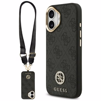 GUESS ümbris jaoks IPHONE 17 compatible with MagSafe GUHMP17SP4G4DCSK (PU W/ Strass Logo & Big Strap Metal Buttons) must