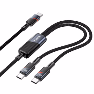 Kaabel 2in1 USB C to USB C / USB C Hoco 5A 100W 1,2 m U139 must