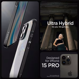 Spigen Crystal Hybrid iPhone 15 Pro Ümbris - must