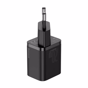 Baseus Super Si 20W USB-C laadija + USB-C – Lightning kaabel 1 m, must