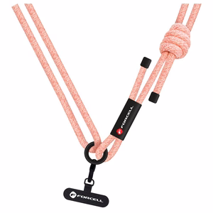 FORCELL F-DESIGN S10X165 crossbody phone lanyard with adjustable length (max 82,5cm in the loop) pink white